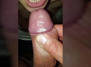 Loving guy pisses in his girlfriend's mouth