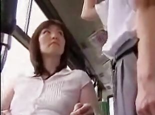 Asian prostitute gets fucked  in bus