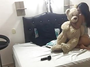 He set up my stepbrother's stuffed animal in his room