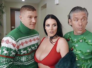 A Very Valley Holiday - Australian Pornstar Angela White, Mick Blue, Oliver Flynn - Christmas threesome reality hardcore
