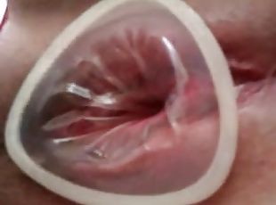 Condom inside pussy