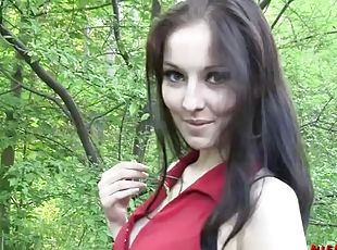 Innocent German teen Jessica fucked 2 times in the forest - BANG BOSS