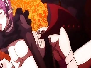 Maids anime threesome fucked