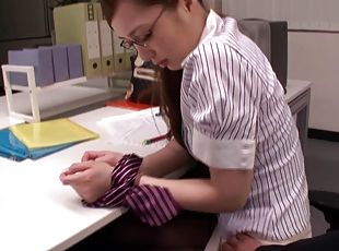 Japanese office gal Kaede Fuyutsuki gets her pussy fingered and fucked