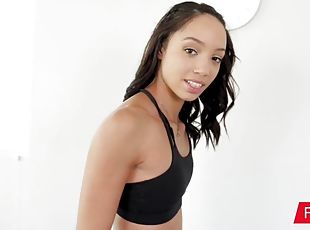 Fit and skinny light skin black girl alexis tae casting