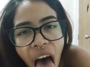 college girl sucking dick to help her with her exam