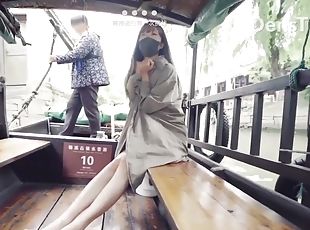 Chinese Girl Exhibitionist Challenge On Boat