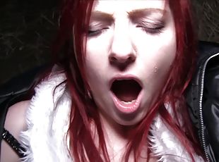 Hot Redhead Easter Bunny Girl Fucked Outside - sex for cash