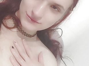 Natural trans girl masturbation in a bath TRANNY SHEMALE TGIRL TRANSGENDER