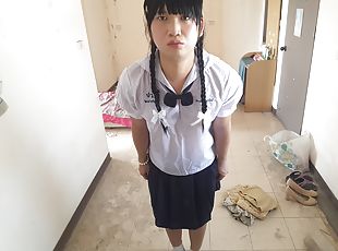 asiático, al-aire-libre, público, colegiala-schoolgirl, transexual, amateur, anal, polla-enorme, adolescente, japonés