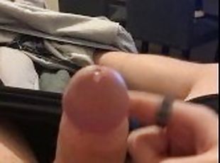 Intense Cumshot From Only ONE FINGER - Hot Stud Jerking Off