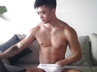 asia, homo, handjob-seks-dengan-tangan-wanita-pada-penis-laki-laki, webcam, seorang-diri