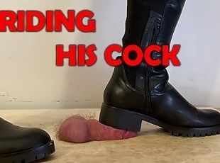 Riding Boots Cock Trample, Bootjob & Crush with TamyStarly - CBT, Ballbusting