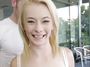 Pale and skinny college girl maddy rose vs big dick