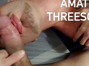 amateur, énorme-bite, gay, sexe-de-groupe, trio, bite