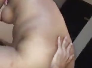 Horny fat wife anjoys getting fucked by his huge dick