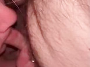 Wife swallows huge load after sucking dick and deep throating. She can really handle a cock
