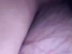 fat bitch with hairy pussy takes dildo doggy style close up pt. 3