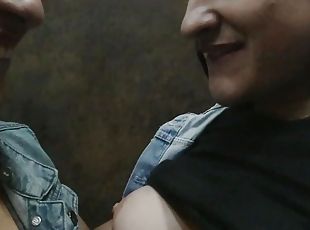 Horny lesbians have fun in a bathroom in the mall in Cucuta Colombia - Porn in Spanish