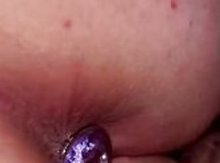 I love my butt plug deep in my ass as he fucks me from behind