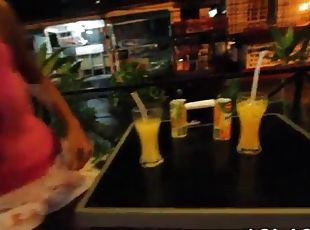Thai slut deals with a big cock