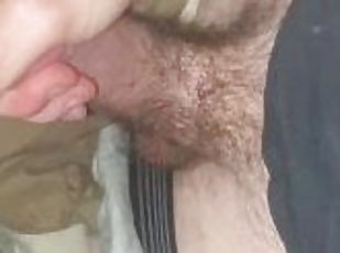 Stroking my huge throbbing cock think you can take it all?