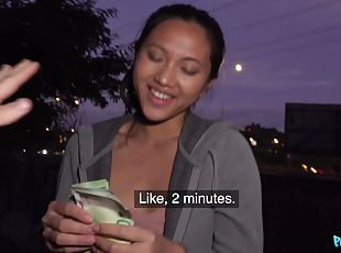Asian Pinay teen likes cash and cock in the same equation