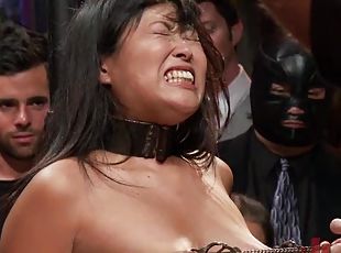 Asian Babe Gets a Hardcore BDSM Public Fuck