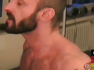Muscular German MILF bareback homemade anal threesome