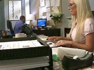 Amazing nude porn at the office with the new secretary