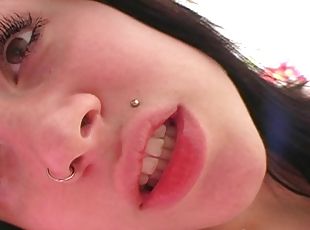Delectable teen solo model masturbating in epic close up shoot