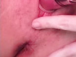 Using my clit pump & fingering my wet pussy - solo female