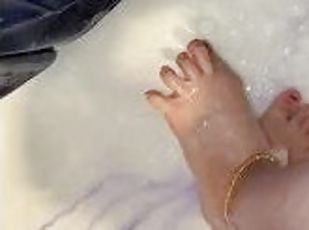 kąpiel, amatorskie, stopy, fetysz, prysznic, solo, mokre, palce
