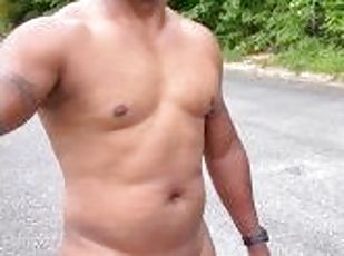 Justin Kase naked and flashing in public