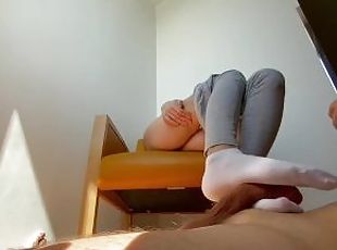 Tiny 49 y.o. Step mom get fucked in the armchair by step son