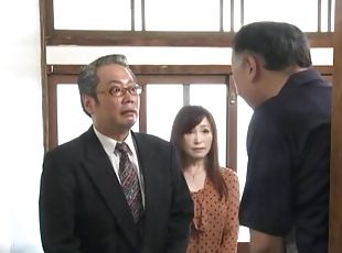 Small tits Japanese secretary Mika Matsua gets fucked on the floor