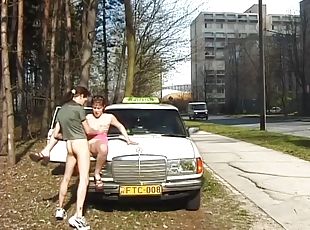 na-zewnątrz, anal, samochód
