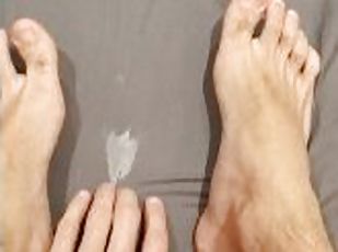 Feet and dried sperm