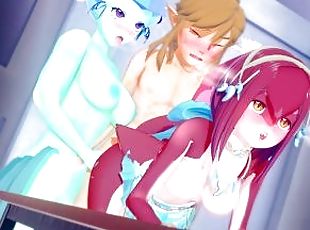 ejaculation-interne, trio, hentai