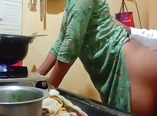 femme, amateur, indien, point-de-vue, cuisine, webcam