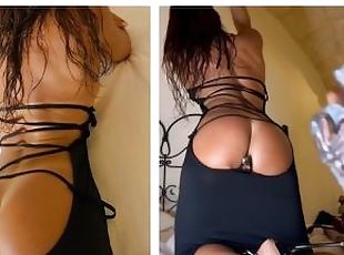 Tied up, whipping my ass while bringing me to orgasm, BDSM, Submissive Milf