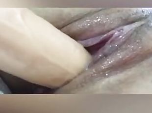 Very wet dripping pussy, quick cum, soft contractions this time