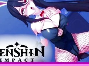 Genshin Impact - Hu Tao masturbates with a toy