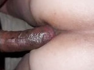 Little hairy monster first anal