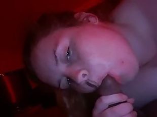 White girl just sucking the tip