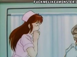 krankenschwester, arzt, schwer, geile, anime, hentai