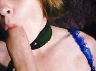 Deepthroating daddys big dick while he fucks my face. OF- lilmoonhippie